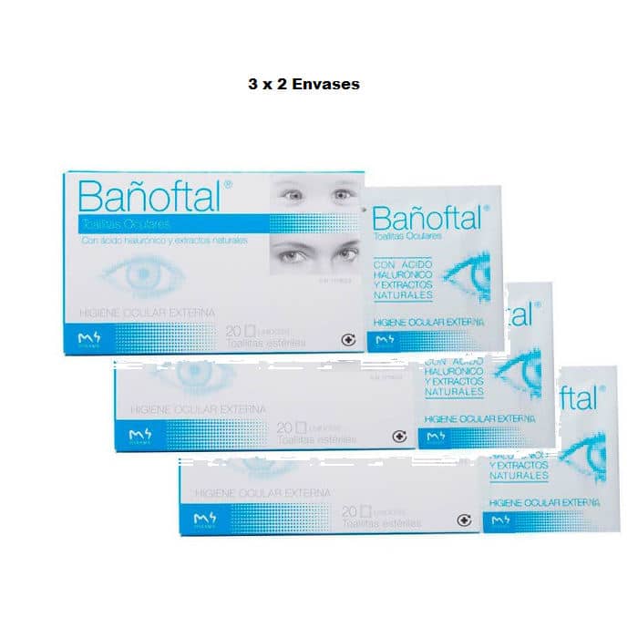 Bañoftal Toallitas Estériles Higiene Ocular, 20 Uds.